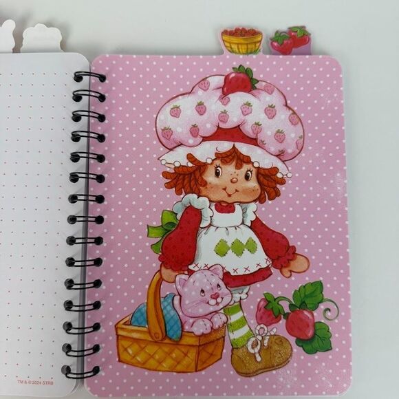 Two Strawberry Shortcake Vintage Style Spiral Tabbed Notebooks/Journals, 9x6.5" - Picture 13 of 15